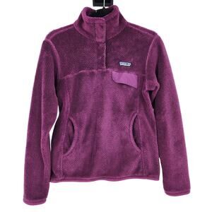 Patagonia Synchilla Purple Pull Over Re-Tool Snap-T Fleece Pullover Size Small